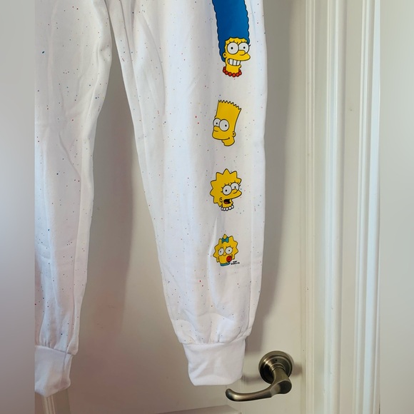NEW SIMPSONS SWEATPANTS IN CONFETTI SPECKLED BACKGROUND SIZE XL - Picture 6 of 11